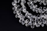 Natural Clear Rock Quartz Crystal High Quality in Top Nuggets Sticks- Full Strand- 6x11mm Gemstone Beads