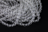 Natural Clear Quartz, High Quality in Faceted Round, 6mm, 8mm, 10mm, 12mm, 14mm. AAA Quality Gemstone Beads