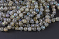 Natural Labradorite, High Quality in Faceted Round, 4mm, 6mm, 8mm, 10mm- In Full 15.5 Inch Strands AAA Quality Gemstone Beads