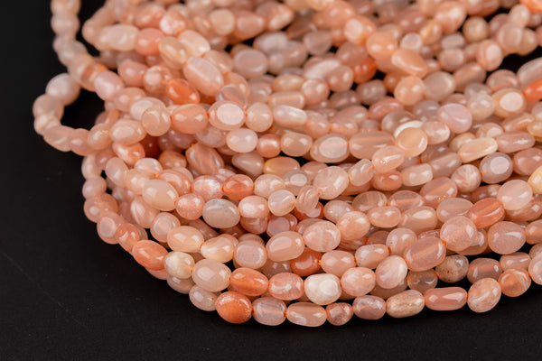 Natural Pink Moonstone Nuggets Beads - Around 5x8mm in dimensions -16 Inch strand - Wholesale pricing Gemstone Beads