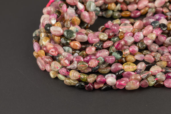 Natural Tourmaline Nuggets Beads - Wholesale pricing AAA Quality- Full strand Gemstone Beads