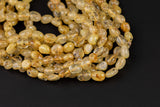 Natural Rutilated Quartz Nuggets Beads -16 Inch strand - Wholesale pricing AAA Quality- Full 16 inch strand Gemstone Beads