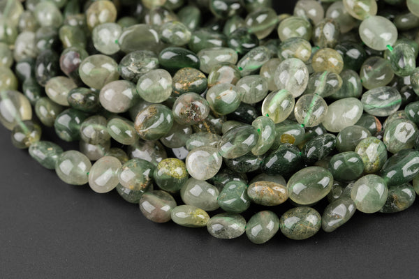 Natural Green Rutilated Quartz Nuggets Beads -16 Inch strand - Wholesale pricing AAA Quality- Full 16 inch strand Gemstone Beads