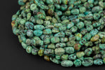 Natural African Turquoise Nuggets Beads -16 Inch strand - Wholesale pricing AAA Quality- Full 16 inch strand Gemstone Beads