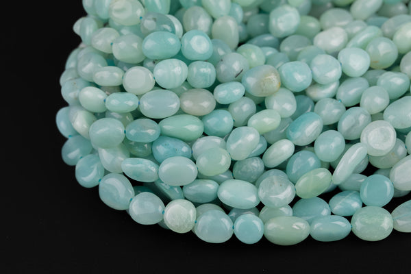 Natural Amazonite Nuggets Beads - Around 5x8mm in dimensions -16 Inch strand - Wholesale pricing Gemstone Beads