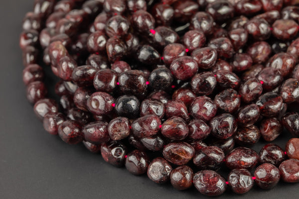 Natural Garnet Nuggets Beads -16 Inch strand - Wholesale pricing AAA Quality- Full 16 inch strand Gemstone Beads