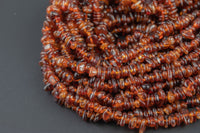 Natural Hessonite Garnet Chips Beads - Around 4-5mm in dimensions -16" strands - Wholesale pricing Gemstone Beads