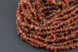 Natural Hessonite Garnet Chips Beads - Around 4-5mm in dimensions -16" strands - Wholesale pricing Gemstone Beads