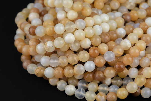 Natural African Yellow Opal Beads, AA Quality Round- 6mm, 8mm, 10mm, 12mm, 14mm- Full 15.5 Inch Strand Smooth Gemstone Beads