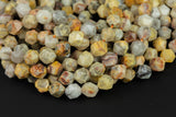 Natural Crazy Laced Agate- Hexagon Shape- Grade A High Quality- 8mm and 10mm- Full Strand 16" Gemstone Beads