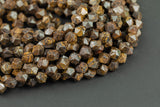 Natural Bronzite- Hexagon Shape- High Quality- 8mm- Full Strand 16" - 50 Pieces Gemstone Beads