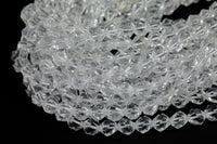 Natural Quartz- Hexagon Shape- Grade A High Quality- 6mm, 8mm, 10mm, 12mm Full Strand 16" Gemstone Beads