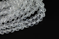 Natural Quartz- Hexagon Shape- Grade A High Quality- 6mm, 8mm, 10mm, 12mm Full Strand 16" Gemstone Beads