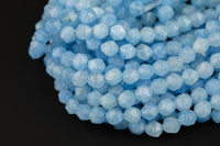 Angelite- Hexagon Shape- Grade A High Quality- 8mm and 10mm- Full Strand 16"