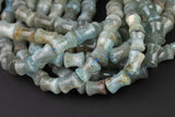 4 pcs-Natural Aquamarine Barrel- Great Center Piece- 4 pcs per order- 10mm