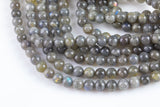 Natural Blue Labradorite 4mm 6mm 8mm 10mm 12mm Round Beads Round Labradorite Beads 15.5" Smooth