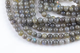 Natural Blue Labradorite 4mm 6mm 8mm 10mm 12mm Round Beads Round Labradorite Beads 15.5" Smooth