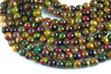 Natural multi tiger eye. 4mm 6mm 8mm 10mm 12mm round bead . blue purple multi color tiger eye bead . Great quality full strand 15.5