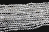 Natural Clear Quartz, High Quality in Faceted Round 4mm AAA Quality Gemstone Beads