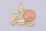 4 pcs Dainty Gold Pill Bar Pendant love mom hope happy chill words charm 14k Gold Filed Pendant for Bracelet Necklace Earring