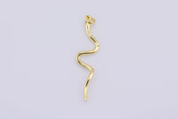 1 pc 18 Gold Dainty Snake Pendant Necklace - 8x38mm