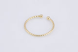 Dainty Beaded Ring Minimalist Ring Gold Open Ring Thin Ring Gold Bead Ring Dainty Stackable Ring Adjustable Ring.