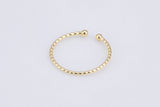 Dainty Beaded Ring Minimalist Ring Gold Open Ring Thin Ring Gold Bead Ring Dainty Stackable Ring Adjustable Ring.