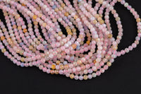 Natural Morganite Beryl Beads Full Strands-15.5 inches- 2mm 3mm- Nice Size Hole- Diamond Cutting -Nice and Sparkly-Faceted Round