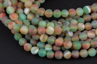 Multi Colored Matte Agate, High Quality in Matte Round, 6mm, 8mm, 10mm, 12mm