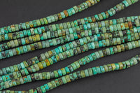 African Turquiose Heishi Discs Beads 2x4mm 3x6mm 15.5" Strand