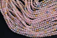 Natural Morganite Beryl Beads Full Strands-15.5 inches- 2mm 3mm- Nice Size Hole- Diamond Cutting -Nice and Sparkly-Faceted Round