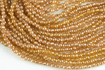 Natural Mystic Champagne Tan Agate, Faceted Round sizes 4mm- Full 16 inch strand Gemstone Beads