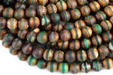 Dzi Beads Matt Round Beads. A Quality Full Strand 8mm AAA Quality