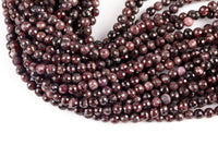 Natural Garnet - Full Strands-15.5 inches-4mm 5mm- Nice Size Hole- Diamond Cutting,High Facets-Nice and Sparkly-Faceted Round AAA Quality