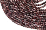 Natural Garnet - Full Strands-15.5 inches-4mm 5mm- Nice Size Hole- Diamond Cutting,High Facets-Nice and Sparkly-Faceted Round AAA Quality