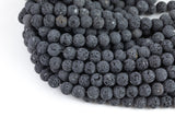 UNWAXED Lava Beads Natural Oil Diffuser Lava Rocks - Unwaxed Undyed Lava Beads for Essential Oil-Full 15.5" 4mm 6mm 8mm 10mm 12mm 14mm