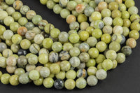 Natural Lemon Jasper Faceted round sizes, 4mm, 6mm, 8mm, 10mm, 12mm - In Full 15.5 inch Strand Gemstone Beads