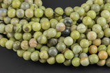 Natural Lemon Jasper round sizes, 4mm, 6mm, 8mm, 10mm, 12mm - In Full 15.5 inch Strand Smooth Gemstone Beads