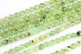 Natural Dark Prehnite Beads Grade AAA Faceted Round, 6mm, 8mm, 10mm- Full 15.5 Inch Strand AAA Quality Gemstone Beads