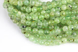 Natural Dark Prehnite Beads Grade AAA Faceted Round, 6mm, 8mm, 10mm- Full 15.5 Inch Strand AAA Quality Gemstone Beads