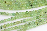 Natural Dark Prehnite Beads Grade AAA Faceted Round, 6mm, 8mm, 10mm- Full 15.5 Inch Strand AAA Quality Gemstone Beads