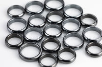 Pack of 10 Domed Hematite Rings Hematite Ring Negative Energy Rings Wholesale Bulk Mix