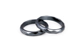 Pack of 10 Domed Hematite Rings Hematite Ring Negative Energy Rings Wholesale Bulk Mix