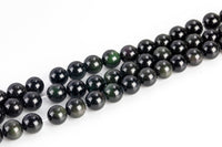 Natural Rainbow Obsidian Smooth Round Beads 4mm 6mm 8mm 10mm 12mm 16mm 15.5" Strand