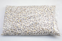 BIG BAG Mix 7mm Gold Lettering White Alphabet Beads, Name beads, Letter A-Z Round Beads 7mm 1.1 POUND 500 grams about 3300 pcs