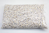 BIG BAG Mix 7mm Gold Lettering White Alphabet Beads, Name beads, Letter A-Z Round Beads 7mm 1.1 POUND 500 grams about 3300 pcs