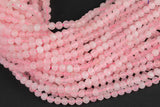 A Quality Rose Quartz, High Quality in Diamond Cut Faceted Round- 4mm- Full 15.5 Inch Strand Gemstone Beads