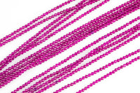 Dyed Real Ruby Beads Full Strands-15.5 inches-2mm- Nice Size Hole- Diamond Cutting, High Facets- Nice and Sparkly- Faceted Round