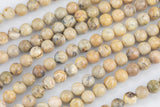 Natural AFRICAN WHITE / YELLOW Opal round sizes 6mm and 8mm Smooth Gemstone Beads