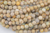 Natural AFRICAN WHITE / YELLOW Opal Faceted round sizes 6mm and 8mm Gemstone Beads